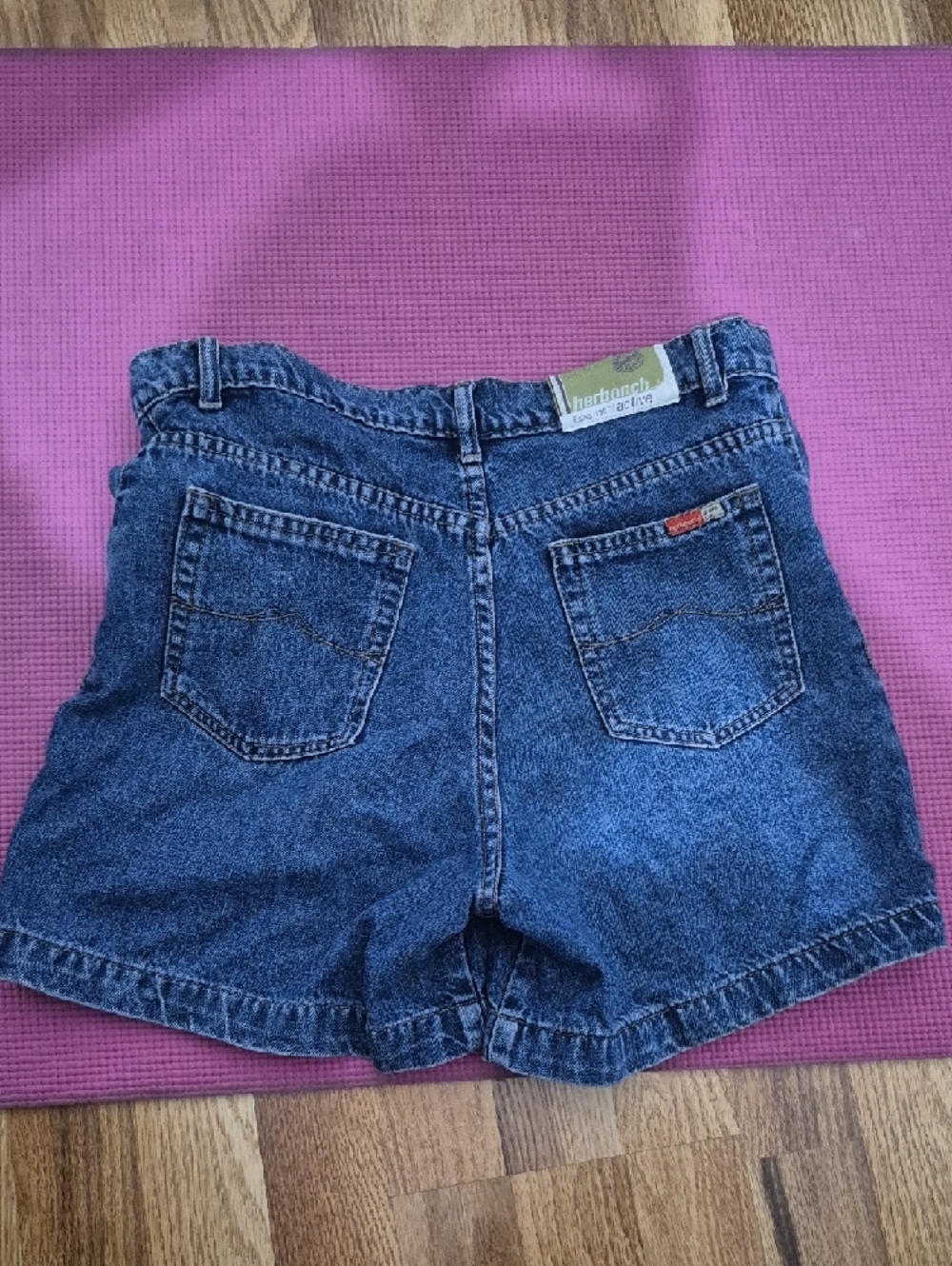 Classic High-Waist Denim Shorts - Dark Blue